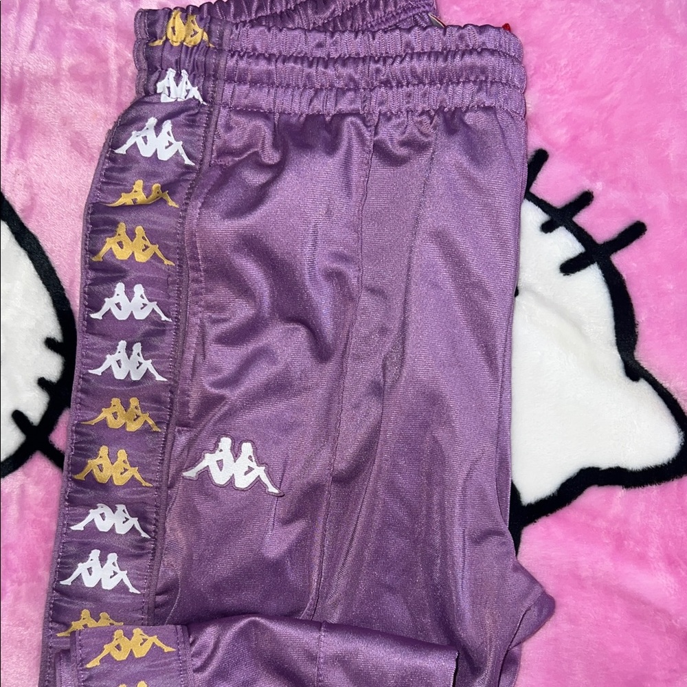 Kappa Kids' Purple Joggers with Logo Accents